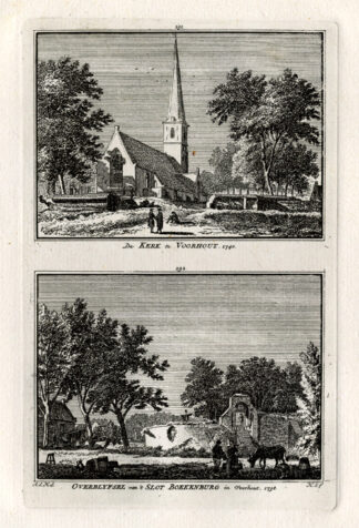 Antique Print-VOORHOUT-CHURCH-NETHERLANDS-Spilman-1743