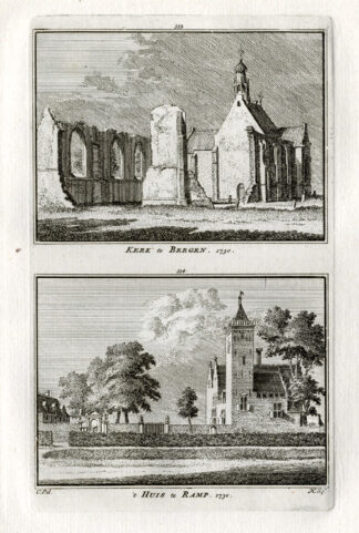 Antique Print-BERGEN-OVERVEEN-NETHERLANDS-Spilman-1743