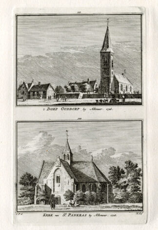 Antique Print-ALKMAAR-OUDDORP-NETHERLANDS-Spilman-1743