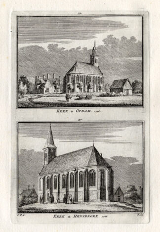 Antique Print-HENSBROEK-OBDAM-NETHERLANDS-Spilman-1743