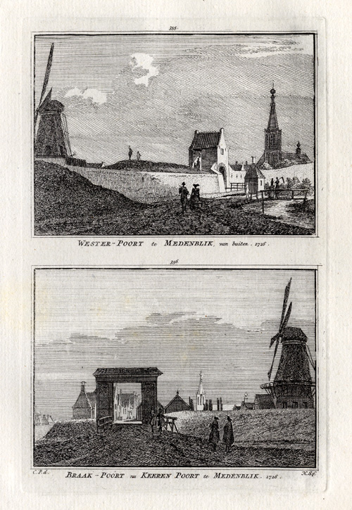 , Antique Print-MEDEMBLIK-WESTERPOORT-BRAAKPOORT-NETHERLANDS-Spilman-1743, Pictura Antique Prints