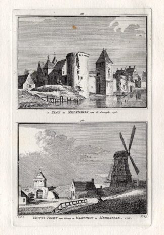 Antique Print-MEDEMBLIK-CASTLE-NETHERLANDS-Spilman-1743