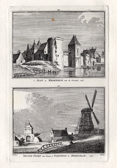 , Antique Print-MEDEMBLIK-CASTLE-NETHERLANDS-Spilman-1743, Pictura Antique Prints