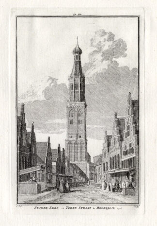 Antique Print-MEDEMBLIK-CHURCH-ZUIDERKERK-NETHERLANDS-Spilman-1743