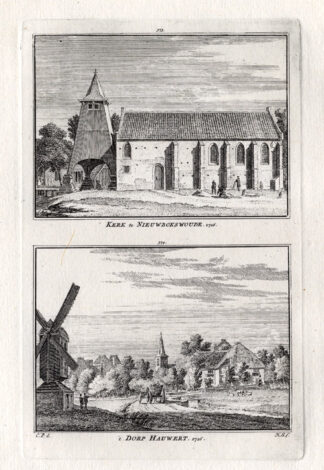 Antique Print-HAUWERT-CHURCH-NETHERLANDS-Spilman-1743