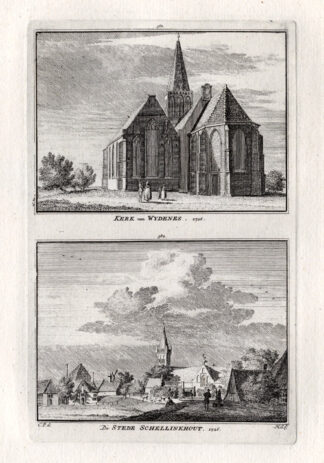 Antique Print-WIJDENES-CHURCH-NETHERLANDS-Spilman-1743