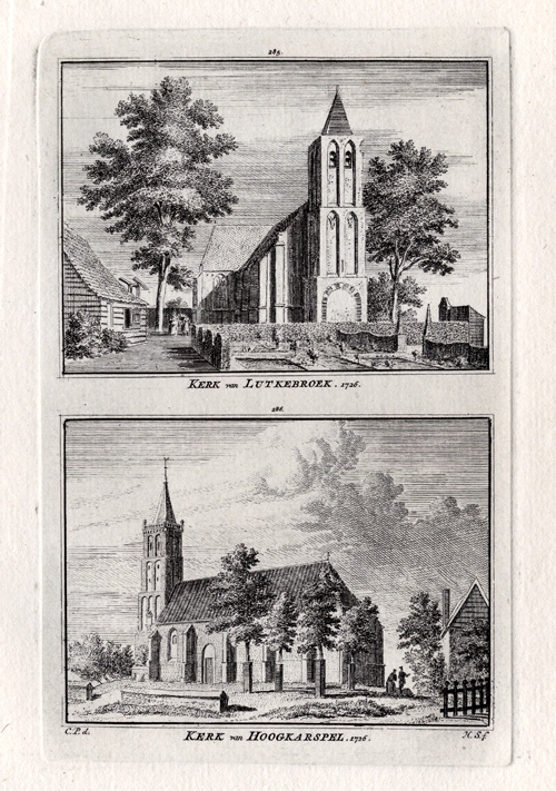 , Antique Print-HOOGKARSPEL-LUTJEBROEK-NETHERLANDS-Spilman-1743, Pictura Antique Prints