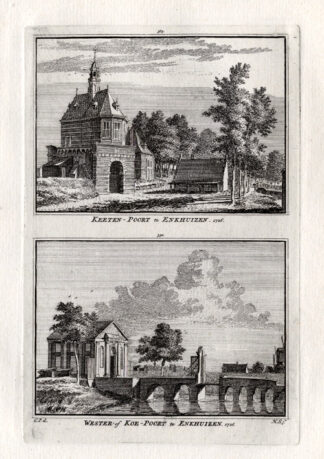 Antique Print-ENKHUIZEN-POORT-NETHERLANDS-Spilman-1743