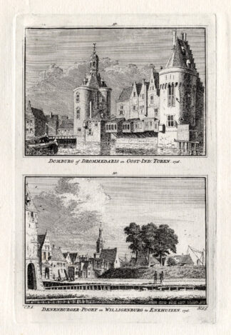 Antique Print-ENKHUIZEN-GATE-DOMBURG-NETHERLANDS-Spilman-1743