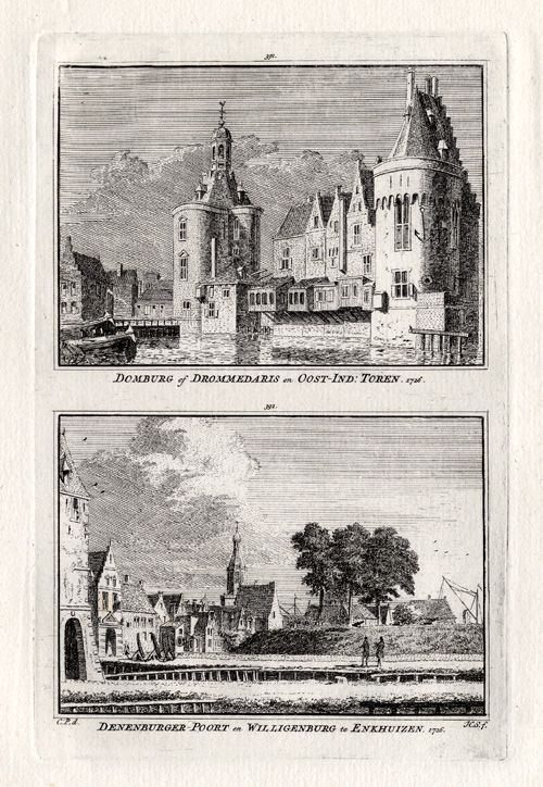 , Antique Print-ENKHUIZEN-GATE-DOMBURG-NETHERLANDS-Spilman-1743, Pictura Antique Prints