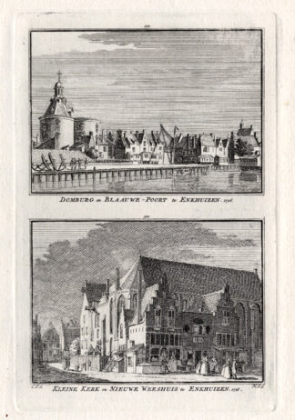 Antique Print-ENKHUIZEN-POORT-NETHERLANDS-ORPHANAGE-GATE-Spilman-1743