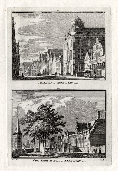 , Antique Print-ENKHUIZEN-NETHERLANDS-Spilman-1743, Pictura Antique Prints