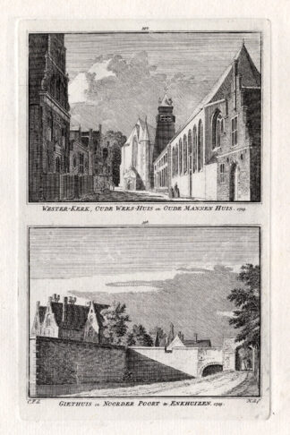 Antique Print-ENKHUIZEN-CHURCH-NETHERLANDS-Spilman-1743