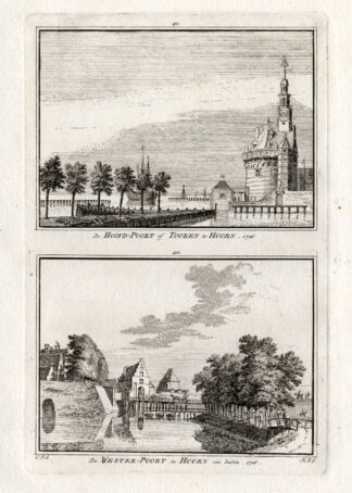 Antique Print-HOORN-TOREN-NETHERLANDS-Spilman-1743