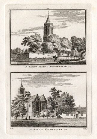 Antique Print-MONNIKENDAM-NETHERLANDS-Spilman-1743