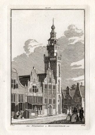 Antique Print-MONNIKENDAM-CITY HALL-NETHERLANDS-Spilman-1743