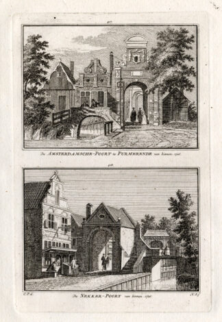Antique Print-PURMEREND-GATE-NETHERLANDS-Pl. 418/419-Spilman-1743