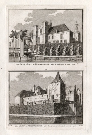 Antique Print-PURMEREND-CASTLE-NETHERLANDS-Spilman-1743