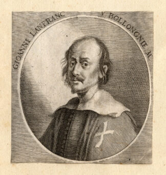 Antique Portrait Print-GIOVANNI LANFRANCO-Sandrart-1675