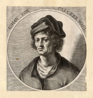 Antique Portrait Print-JAN VAN CALCAR-Sandrart-1675