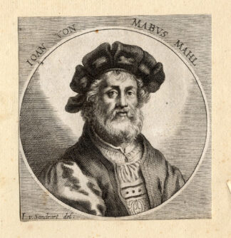 Antique Portrait Print-JAN GOSSAERT-Sandrart-1675