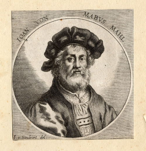 , Antique Portrait Print-JAN GOSSAERT-Sandrart-1675, Pictura Antique Prints