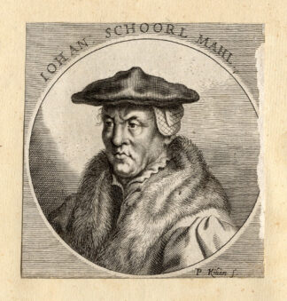 Antique Portrait Print-JAN VAN SCOREL-Sandrart-1675