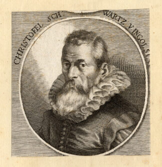 Antique Portrait Print-SCHWARTZ-Sandrart-1675