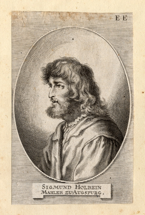 , Antique Portrait Print-SIGMUND HOLBEIN-Sandrart-1675, Pictura Antique Prints