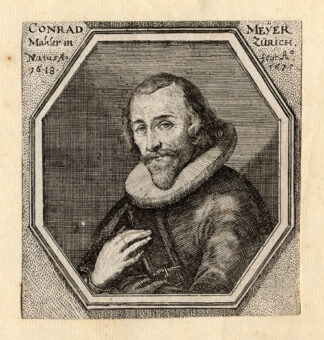 Antique Portrait Print-CONRAD MEYER-Sandrart-1675
