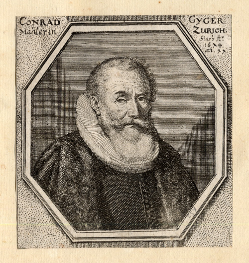 , Antique Portrait Print-CONRAD GYGER-Sandrart-1675, Pictura Antique Prints
