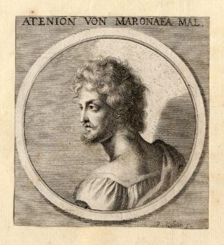 Antique Portrait Print-ATHENION-MARONEIA-Sandrart-1675