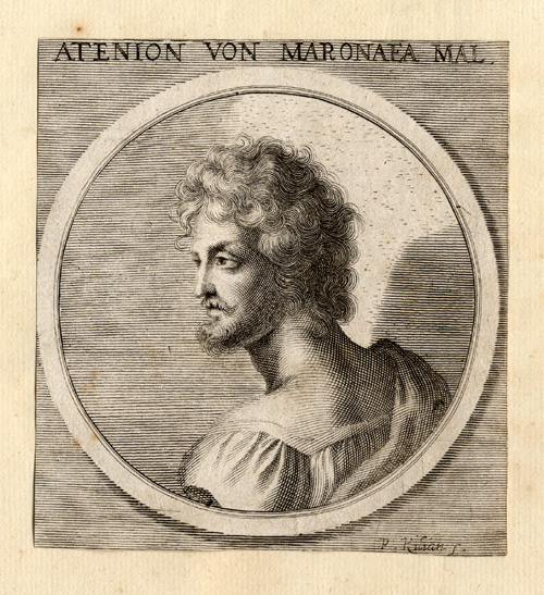 Bb07134 416x455 Antique Portrait Print-ATHENION-MARONEIA-Sandrart-1675