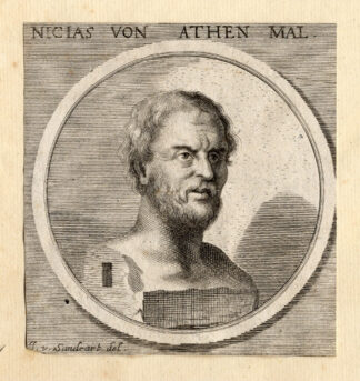Antique Portrait Print-NICIAS OF ATHENS-Sandrart-1675