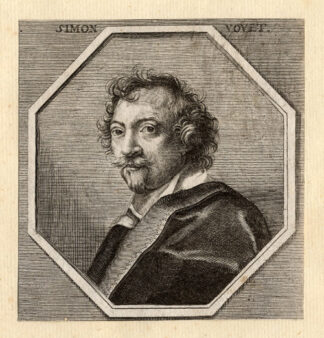 Antique Portrait Print-SIMON VOUET-Sandrart-1675