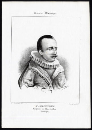 Antique Print-PORTRAIT-PIERRE BRANTOME-DORDOGNE-FRANCE-Ducourneau-1842