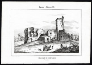 Antique Print-CASTLE-LESPARRE-GIRONDE-FRANCE-Ducourneau-1842