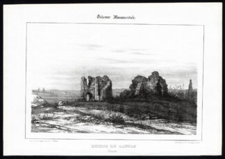 Antique Print-RUINS-LANSAC-GIRONDE-FRANCE-Ducourneau-1842