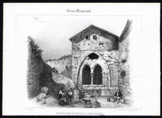 Antique Print-FOUNTAIN-HELIE-LECTOURE-GERS-FRANCE-Ducourneau-1842