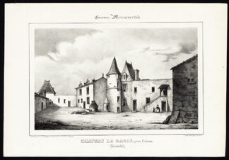Antique Print-LA GARDE CASTLE-CUBZAC-GIRONDE-FRANCE-Ducourneau-1842