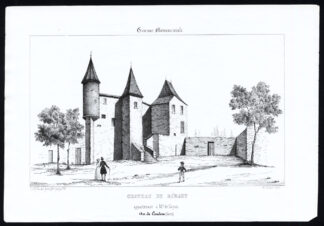 Antique Print-CASTLE-BERAUT-CONDOM-GOYON-GERS-FRANCE-Ducourneau-1842
