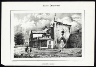 Antique Print-AIRE-CHURCH-FRANCE-Ducourneau-1842
