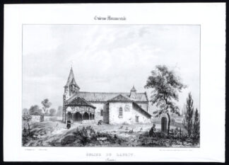 Antique Print-CHURCH-LABRIT-LANDES-FRANCE-Ducourneau-1842