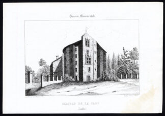 Antique Print-CASTLE-LA CASE-LANDES-FRANCE-Ducourneau-1842