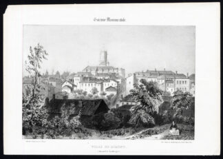 Antique Print-VIEW OF GIMONT-LOMBES-GERS-FRANCE-Ducourneau-1842