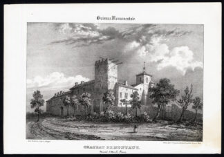 Antique Print-CASTLE-MONTAUT-AUCH-GERS-FRANCE-Ducourneau-1842