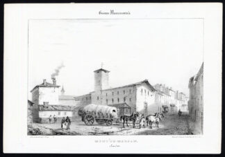 Antique Print-VIEW OF MONT DE MARSAN-LANDES-GIRONDE-FRANCE-Ducourneau-1842