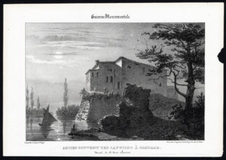 Antique Print-CONVENT-CAPUCHIN ORDER-GRENADE-SAINT SEVER-FRANCE-Ducourneau-1842