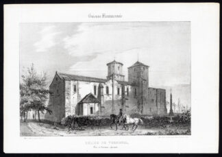 Antique Print-CHURCH-VERTEUIL-LESPARRE MEDOC-GIRONDE-FRANCE-Ducourneau-1842