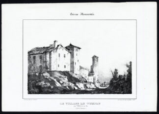 Antique Print-LE TEMPLE-VILLENEUVE SUR LOT-LOT ET GARONNE-FRANCE-Ducourneau-1842